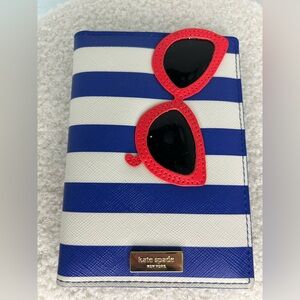 Kate Spade Striped Passport Holder with Sunglasses “Make a Splash”